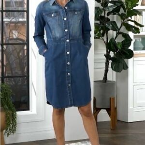 LOGO by Lori Goldstein Blue Denim Dress, Duster and Coat 3x NWOT